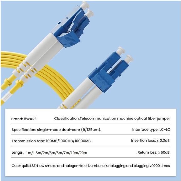 8WARE 20M YELLOW CAT8 ETHERNET CABLE FOR ULTRA-FAST NETWORKING