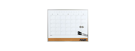 UNSPECIFIED MANUFACTURER 3-IN-1 CORK & DRY ERASE CALENDAR BOARD FOR HOME OFFICE
