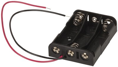 GENERIC COMPONENT SUPPLIER 3XAA BATTERY HOLDER WITH LEADS - HIGH GRADE PLASTIC