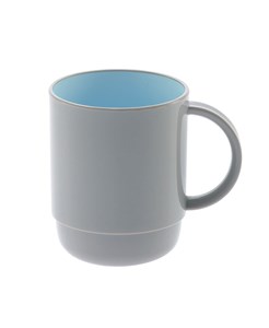 GENERIC/UNSPECIFIED MANUFACTURER DURABLE 450ML GREY & BLUE PLASTIC CAMPING MUG