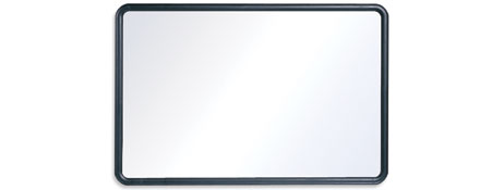 UNSPECIFIED MANUFACTURER 450X600MM MELAMINE WHITEBOARD WITH MODERN BLACK FRAME