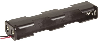 GENERIC COMPONENT 4XAA BATTERY HOLDER WITH LEADS - HIGH-GRADE PLASTIC