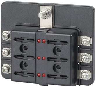 UNSPECIFIED MANUFACTURER 6-WAY BLADE FUSE BLOCK DISTRIBUTION WITH INDICATOR