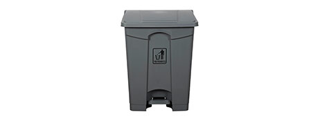 CLEANLINK 68L GREY FOOT PEDAL BIN FOR EASY COMMERCIAL CLEANING