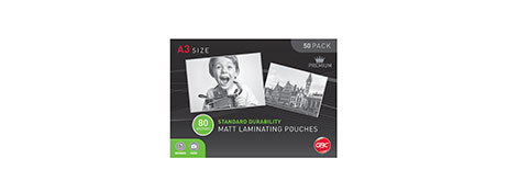 GBC A3 80 MICRON LAMINATING POUCHES FOR DOCUMENT PROTECTION