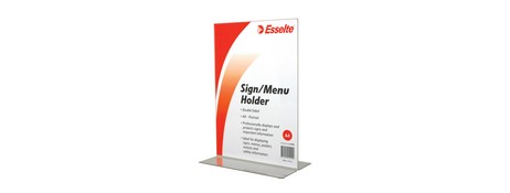 ESSELTE A4 DOUBLE-SIDED CLEAR SIGN HOLDER FOR MENUS & DISPLAYS