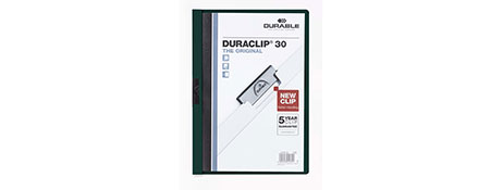UNSPECIFIED MANUFACTURER (FOCUS ON PRODUCT TYPE) DURABLE A4 PRESENTATION FOLDER - DARK GREEN, 5-YEAR CLIP GUARANTEE