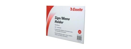 ESSELTE A4 LANDSCAPE WALL MOUNT SIGN HOLDER - CLEAR DISPLAY
