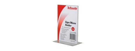 ESSELTE A6 2-SIDED CLEAR ACRYLIC SIGN HOLDER FOR MENUS & DISPLAYS