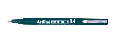 ARTLINE TECHNICAL DRAWING PEN 0.4MM BLACK - FADE PROOF INK