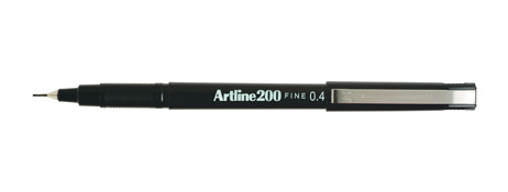 ARTLINE 200 BLACK FIBRE TIP PEN - INSTANT DRY & BLUR PROOF