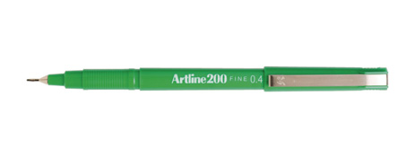ARTLINE 200 GREEN FIBRE TIP PEN - 2.3MM LINE WIDTH
