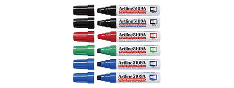 ARTLINE 500A JUMBO CHISEL TIP WHITEBOARD MARKERS (ASSORTED)