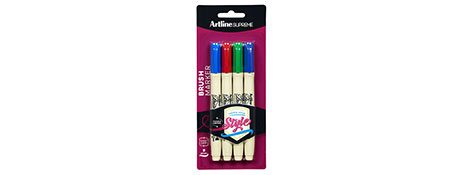 ARTLINE SUPREME BRUSH TIP MARKERS - ASSORTED COLOURS
