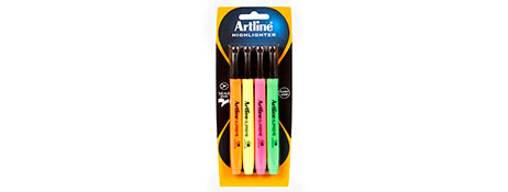 ARTLINE SUPREME HIGHLIGHTERS - ASSORTED COLOURS, CHISEL TIP