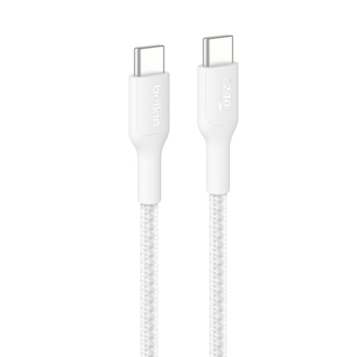 BELKIN 240W USB-C TO C BRAIDED CABLE 1M - FAST CHARGING