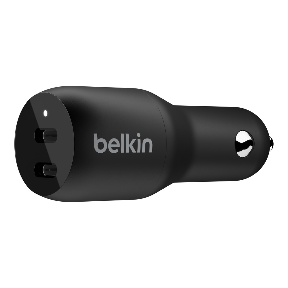 BELKIN 36W DUAL USB-C CAR CHARGER FOR FAST MOBILE CHARGING