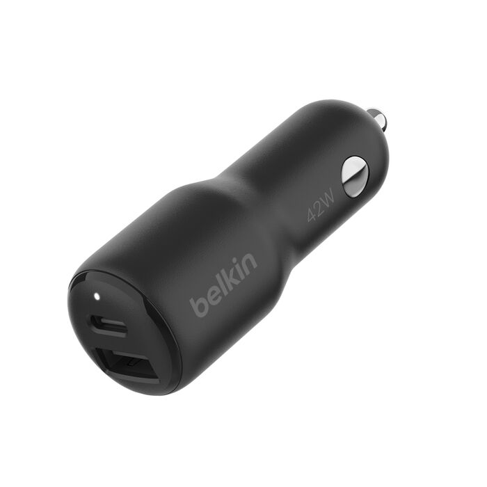 BELKIN 42W DUAL CAR CHARGER FOR FAST ON-THE-GO CHARGING