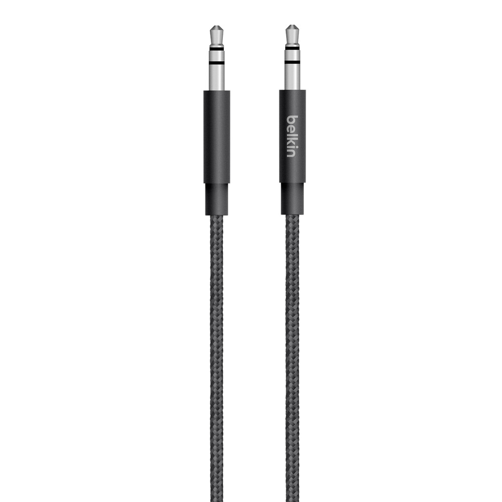 BELKIN MIXIT METALLIC 3.5MM AUX CABLE - BLACK AUDIO LINK