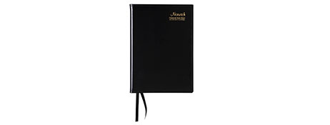 NORWICH BLACK A5 LEATHERGRAIN SPIRAL DIARY - WEEK TO VIEW PLANNER