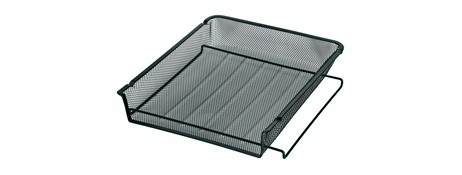 UNSPECIFIED MANUFACTURER STYLISH BLACK METAL A4 PORTRAIT DOCUMENT TRAY FOR DESK ORGANIZATION