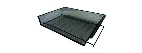 UNSPECIFIED MANUFACTURER STYLISH BLACK METAL A4 DOCUMENT TRAY FOR HOME & OFFICE