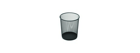UNSPECIFIED MANUFACTURER STYLISH BLACK METAL MESH DESK BIN - 10L OFFICE WASTE BASKET