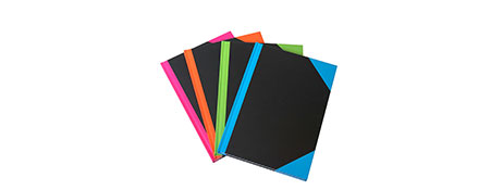 R & B BRIGHTS A5 INDEXED NOTEBOOKS - ASSORTED COLOURS