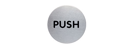 DURAPRINT DURABLE BRUSHED STAINLESS STEEL SIGNAGE PLATES - 65MM SILVER