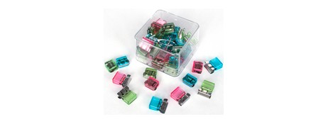 CARL MORI PAPER CLIPS - ASSORTED TRANSLUCENT COLOURS FOR EASY FILING