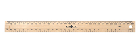 CELCO QUALITY WOODEN RULERS - METRIC & IMPERIAL OPTIONS