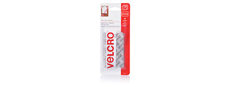 VELCRO BRAND CLEAR STICK ON FASTENING STRIPS FOR HOME & OFFICE