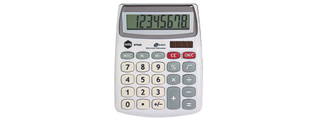 GENERIC OFFICE BRAND COMPACT 8-DIGIT SOLAR CALCULATOR WITH BATTERY BACKUP
