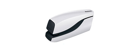 LEITZ CONTACTLESS BATTERY STAPLER - WHITE | HYGIENIC & PORTABLE