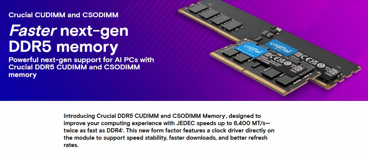 MICRON (CRUCIAL) CRUCIAL 64GB DDR5 5200MHZ LAPTOP RAM UPGRADE FOR FASTER PERFORMANCE