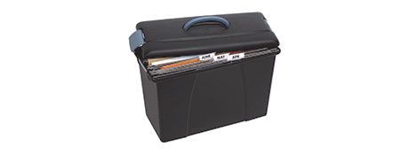 CRYSTALFILE BLACK 18L CARRY CASE FOR FOOLSCAP SUSPENSION FILES