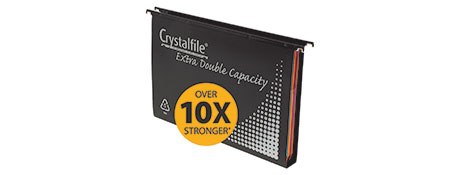 CRYSTALFILE BLACK FOOLSCAP SUSPENSION FILES (300 SHEETS)