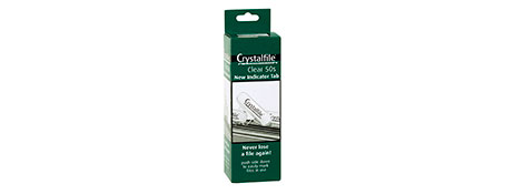 CRYSTALFILE CLEAR SUSPENSION FILE TABS - BOX OF 50 FOR EASY FILING