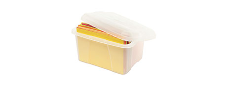 CRYSTALFILE MINI PORTA BOX - COMPACT, CLEAR DOCUMENT STORAGE