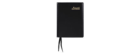 CUMBERLAND BLACK A6 SPIRAL DIARY 2026 - LEATHER GRAIN FINISH