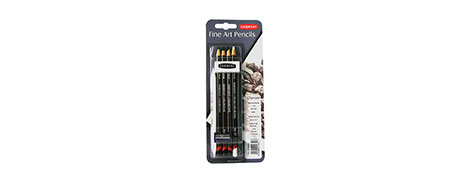 DERWENT CHARCOAL PENCIL SET FOR DETAILED DRAWING