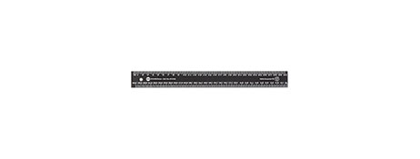 MARBIG DURABLE 30CM RECYCLED POLYSTYRENE RULER - BLACK
