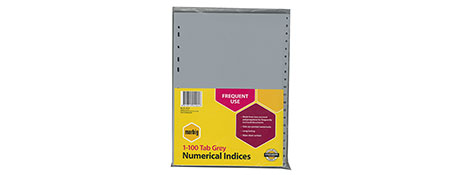 MARBIG A4 GREY POLYPROPYLENE INDEX DIVIDERS FOR FILING & ORGANIZATION