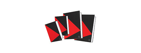 UNSPECIFIED MANUFACTURER A5 TWIN WIRE HARD COVER NOTEBOOK - 200 PAGES RED & BLACK