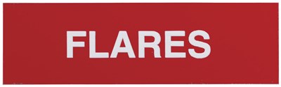 GENERIC SAFETY SUPPLIES CABINET & BULKHEAD FLARE IDENTIFICATION SIGN (100X30MM)