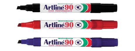 UNSPECIFIED MANUFACTURER ASSORTED PERMANENT MARKER - ALUMINIUM BARREL, CHISEL TIP