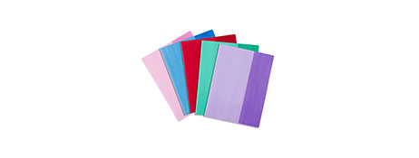 UNKNOWN MANUFACTURER ASSORTED TINTED PVC BOOK SLEEVES PACK OF 5 - SCHOOL ESSENTIAL