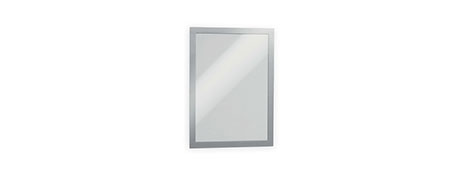 DURAFRAME A4 SILVER SELF-ADHESIVE INFO FRAME FOR NOTICES
