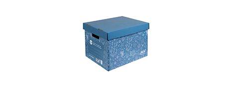 MARBIG (ACCO BRANDS) MARBIG WE MEAN GREEN A4 ARCHIVE BOX - BLUE, RECYCLED CARDBOARD