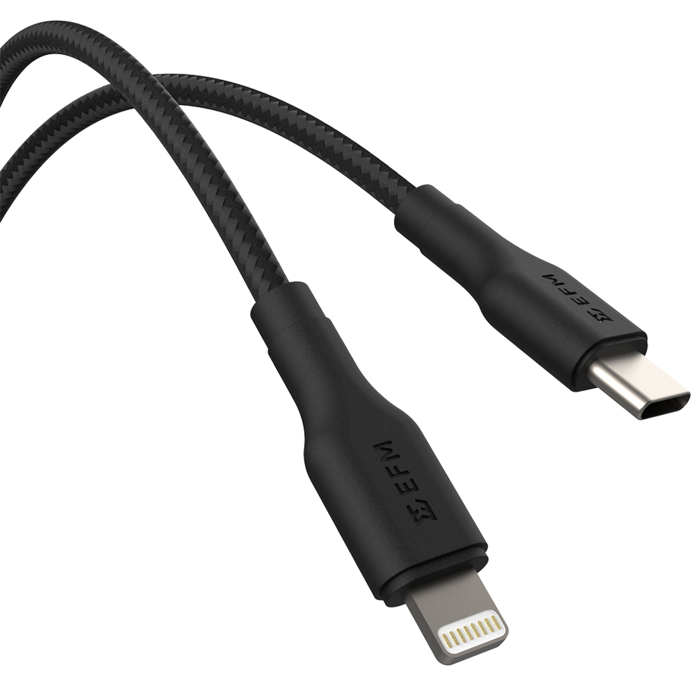 EFM 2M BRAIDED USB-C TO LIGHTNING CABLE FOR FAST APPLE CHARGING